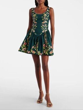 Agua by Agua Bendita Pluma floral cotton minidress